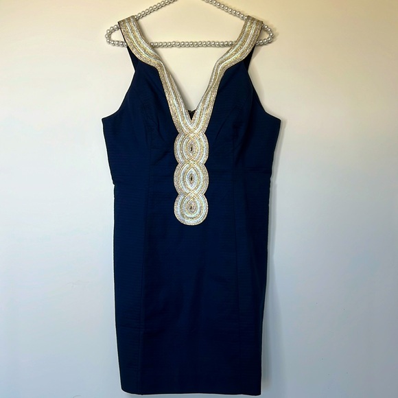 LILLY PULITZER VALLI SHIFT DRESS IN TRUE NAVY ~ NWT - Picture 4 of 15